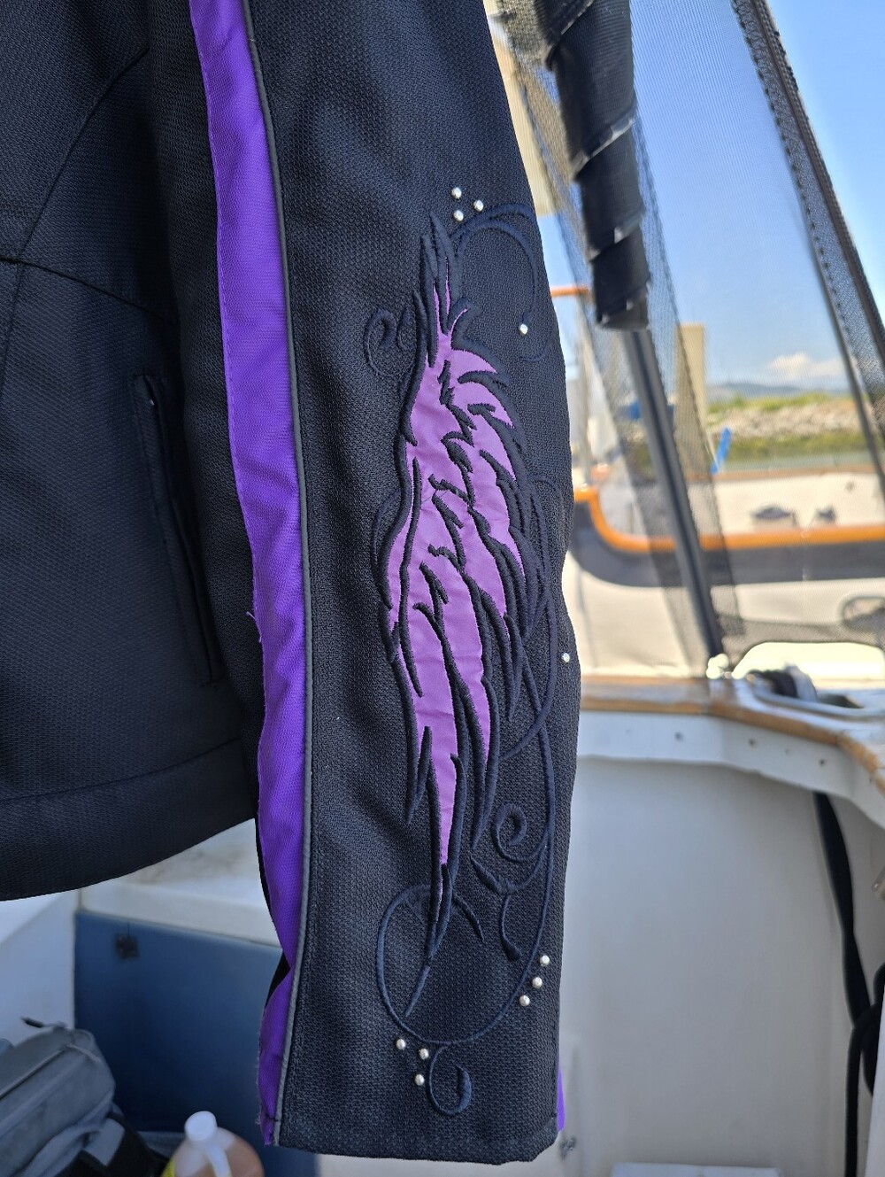 Milwaukee Performance Motorcycle Jacket Black/Purple Detailing Sz XXL - Picture 10 of 10
